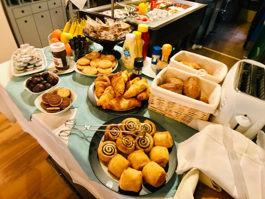 Breakfast served at the table